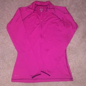Pink Quarter Zip Nike Pullover